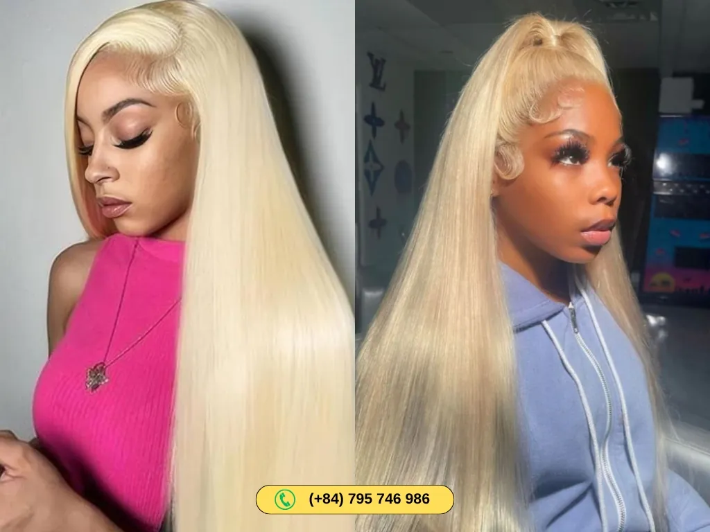 Straight Human Hair Full Lace Wig 26 Inch 180% Density 613 Color 11 The Human Hair Full Lace Wig 180% Density 613 Color is perfect for performers