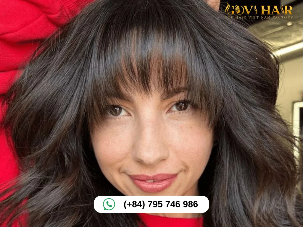 Arched Bangs for Square Faces