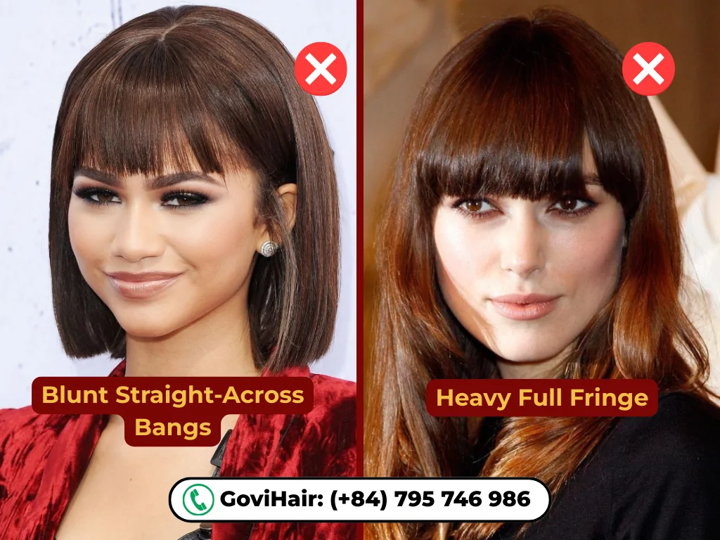 Avoid These Bangs for Diamond Shape Face