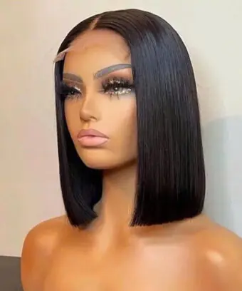 Human Hair Bob Wigs Natural Black