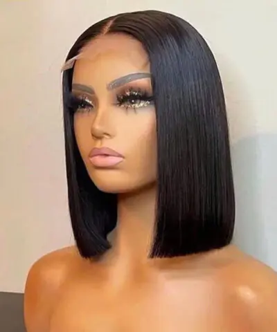 Human Hair Bob Wigs Natural Black
