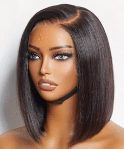 Chocolate Brown Bob Wig Human Hair Glueless 5x5 Hd Lace Closure Wigs Human Hair