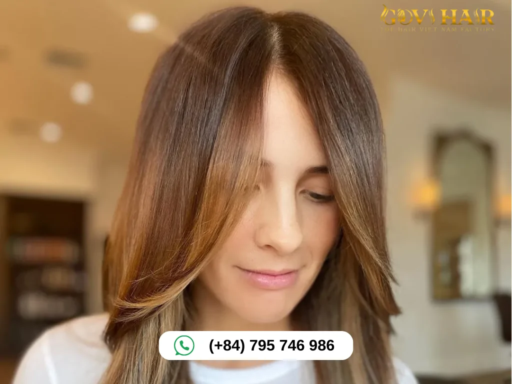 Chin-Length Bangs for Square Faces