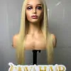 Straight Human Hair Full Lace Wig 26 Inch 180% Density 613 Color 9 Human Hair Full Lace Wig 180% Density 613 Color