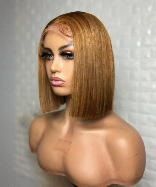 Honey Blonde Bob Wigs 6×5 HD Lace Short Human Hair Wig