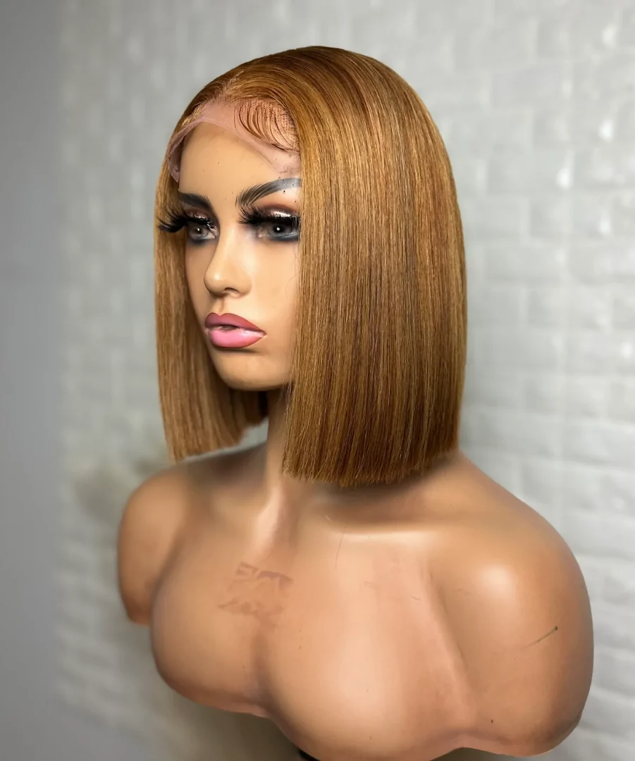 Honey Blonde Bob Wigs 6×5 HD Lace Short Human Hair Wig 1 Honey Blonde Bob Wigs 6×5 HD Lace Short Human Hair Wig