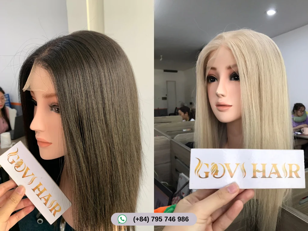 Wig after being dried