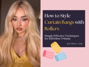 how to style curtain bangs with rollers