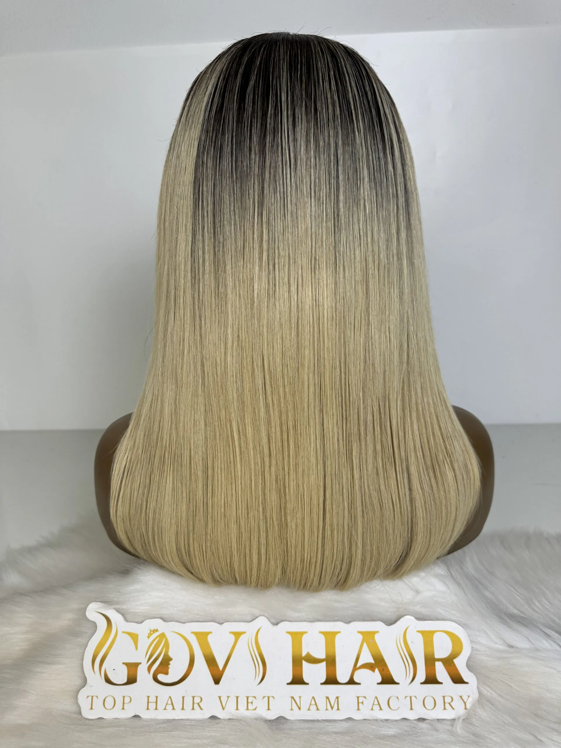 human hair bob wig bone straight 13x4 hd lace Ombre 2c/613c