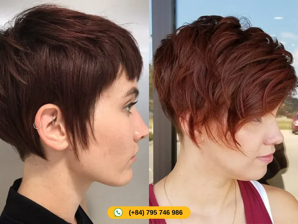 45+ Beautiful Light Chestnut Brown Hair Color And Styles In 2026 9 Chestnut Brown Pixie with Side Bangs