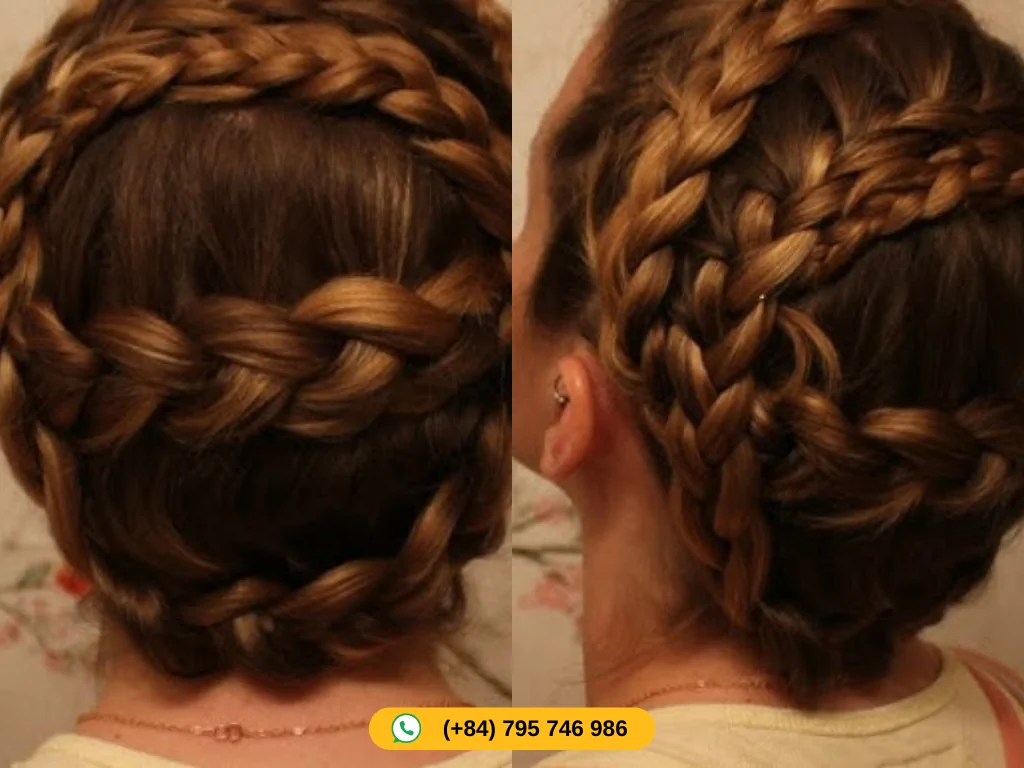 45+ Beautiful Light Chestnut Brown Hair Color And Styles In 2026 13 Braided Crown in Light Chestnut Brown