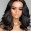 Wavy Human Hair Bob Wigs Natural Color
