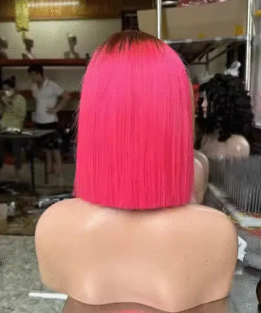 pink bob wig