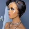 Pixie Bob Wig Cut HD Lace Glueless Natural Color