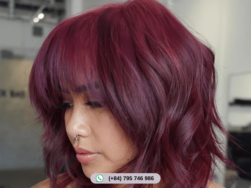 Dark Red Pink Hair for a Bold & Moody Look