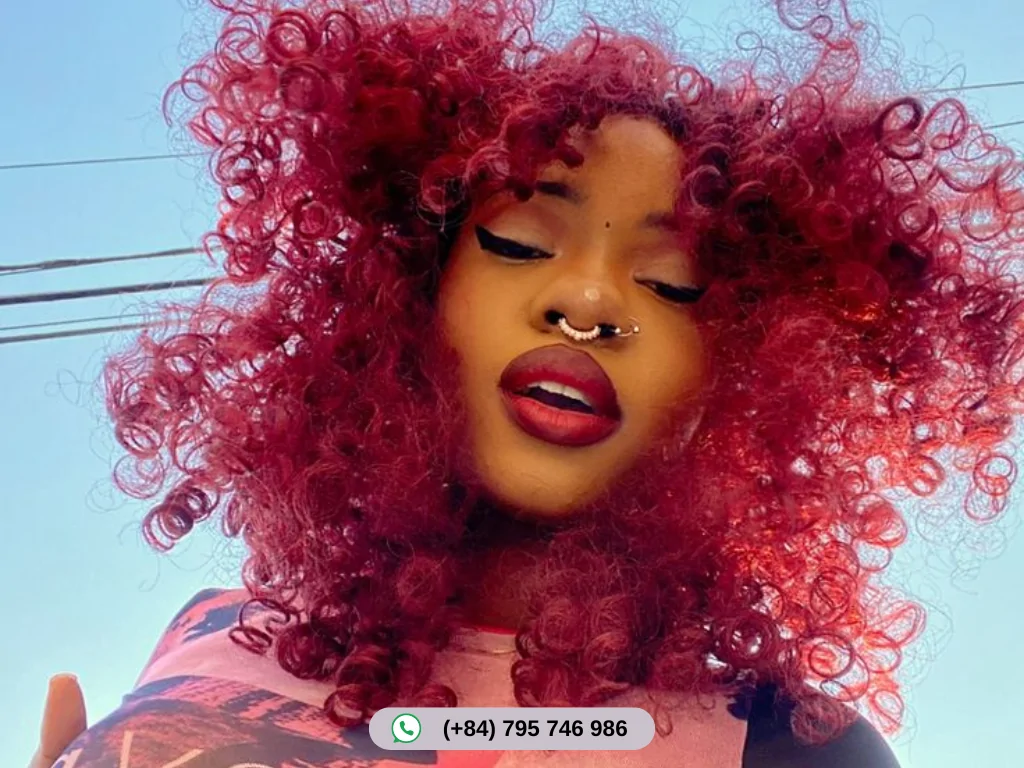 Red Pink Afro