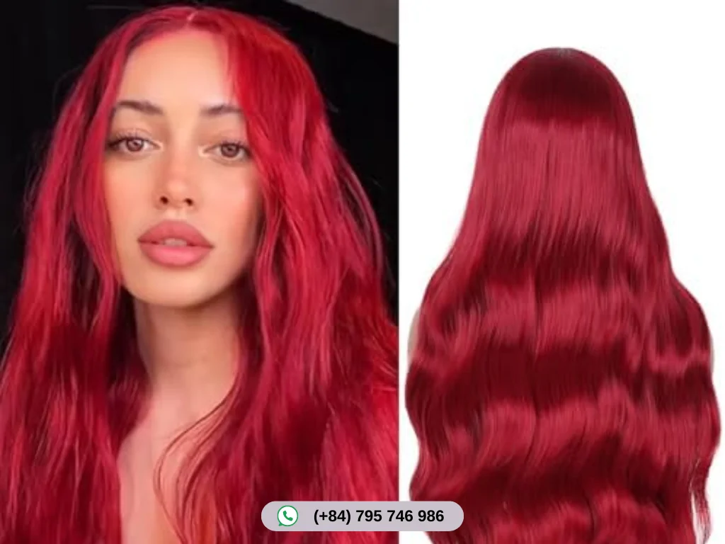 Red Pink Mermaid Waves