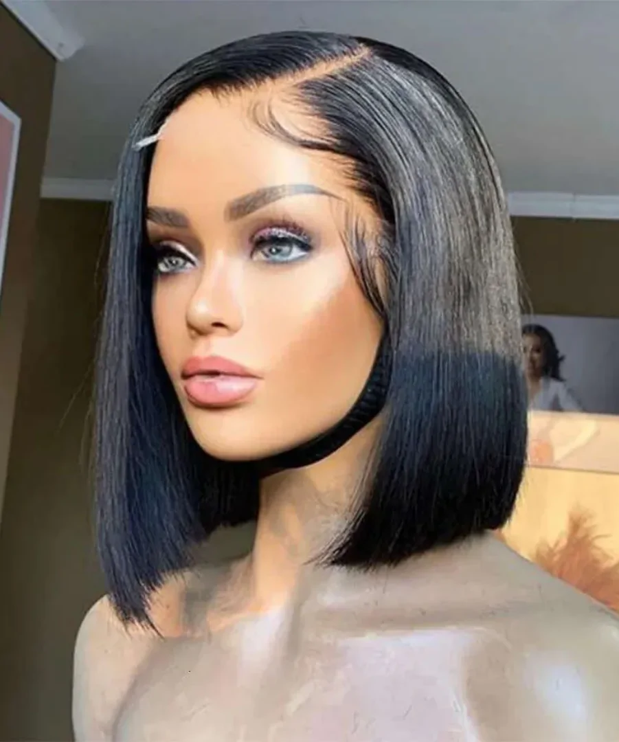 Transparent Lace Human Hair Bob Wigs