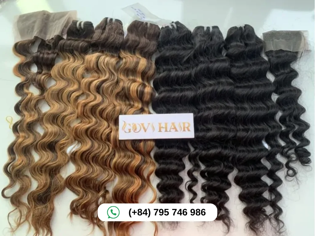 Weft Hair Extensions Wavy Hair 26 Inches Ombre Color 