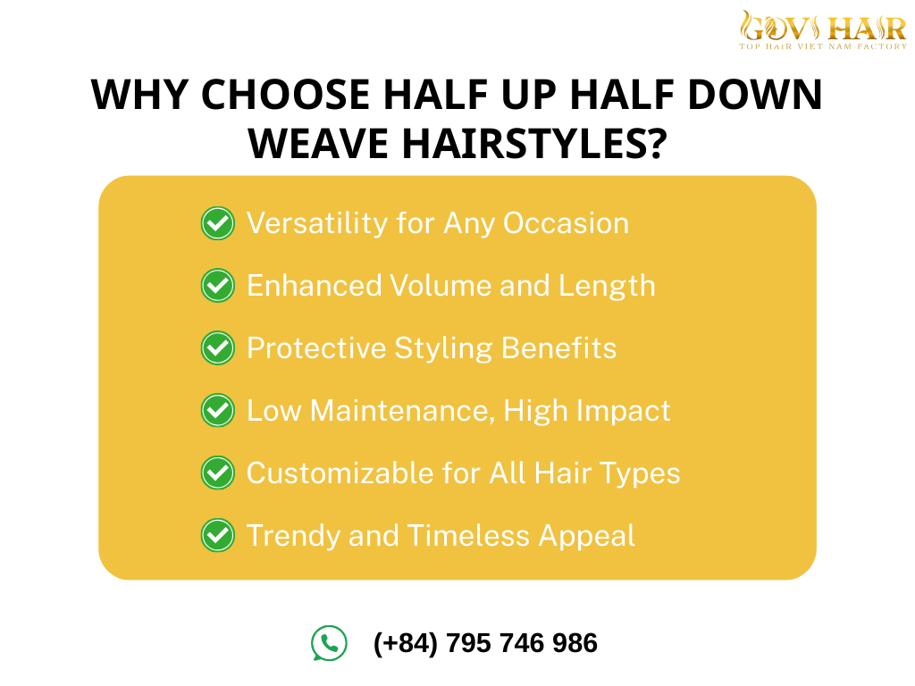 Top 10 Gorgeous Half Up Half Down Hairstyles Weave You Need to Try 3 Why Choose Half Up Half Down Weave Hairstyles?