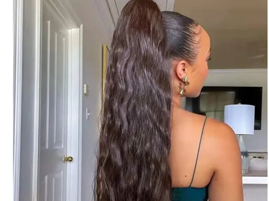 High ponytail with 24 inch length