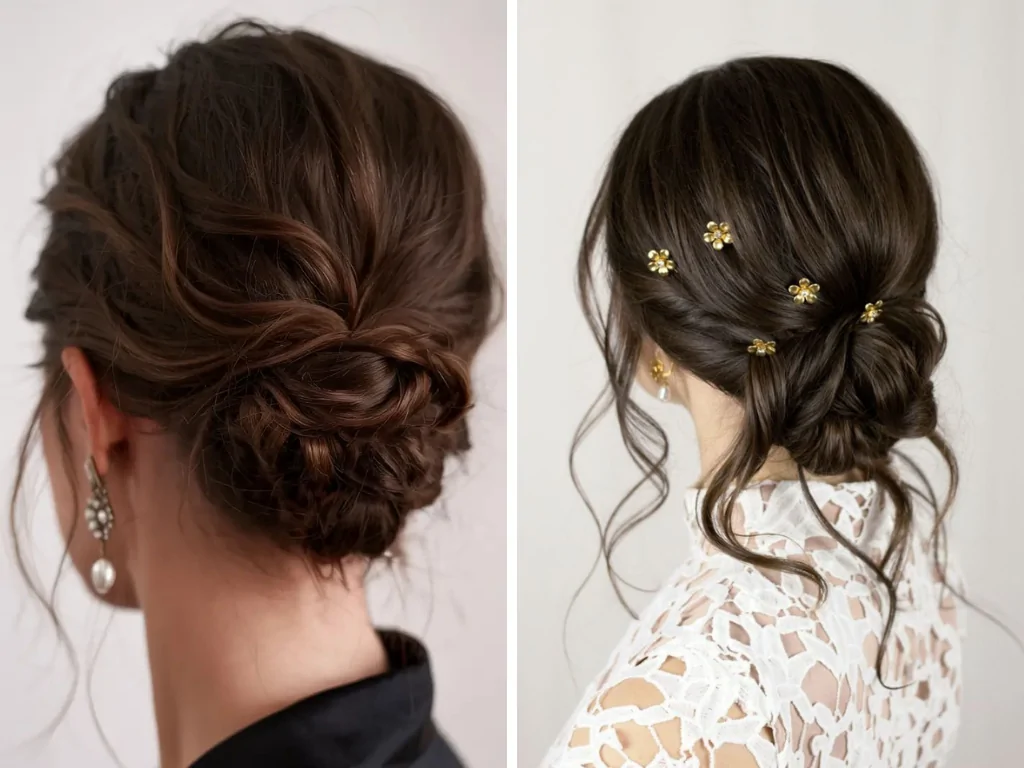 How To Style Short Wavy Hair - Low Buns