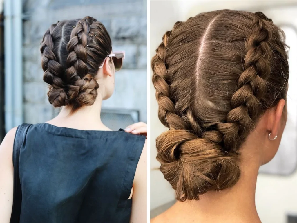 How To Style Short Wavy Hair - Low Dutch Braids