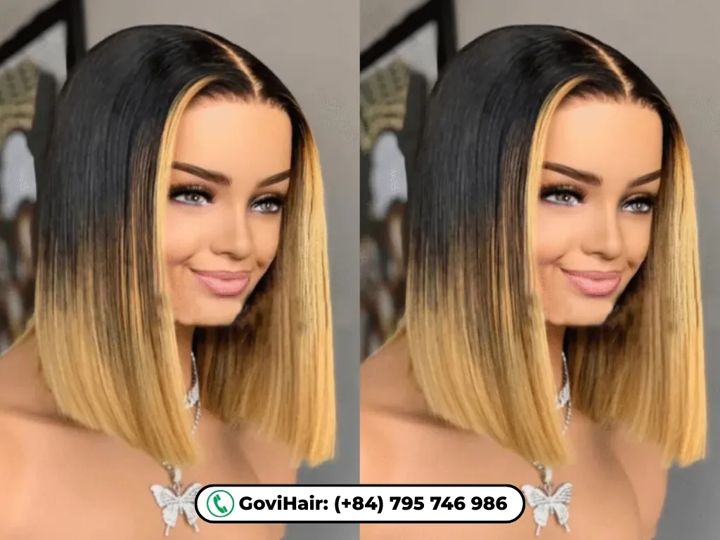Human Hair Bob Wig Honey Blonde Color offers a distinctive mix of sophistication and warmth