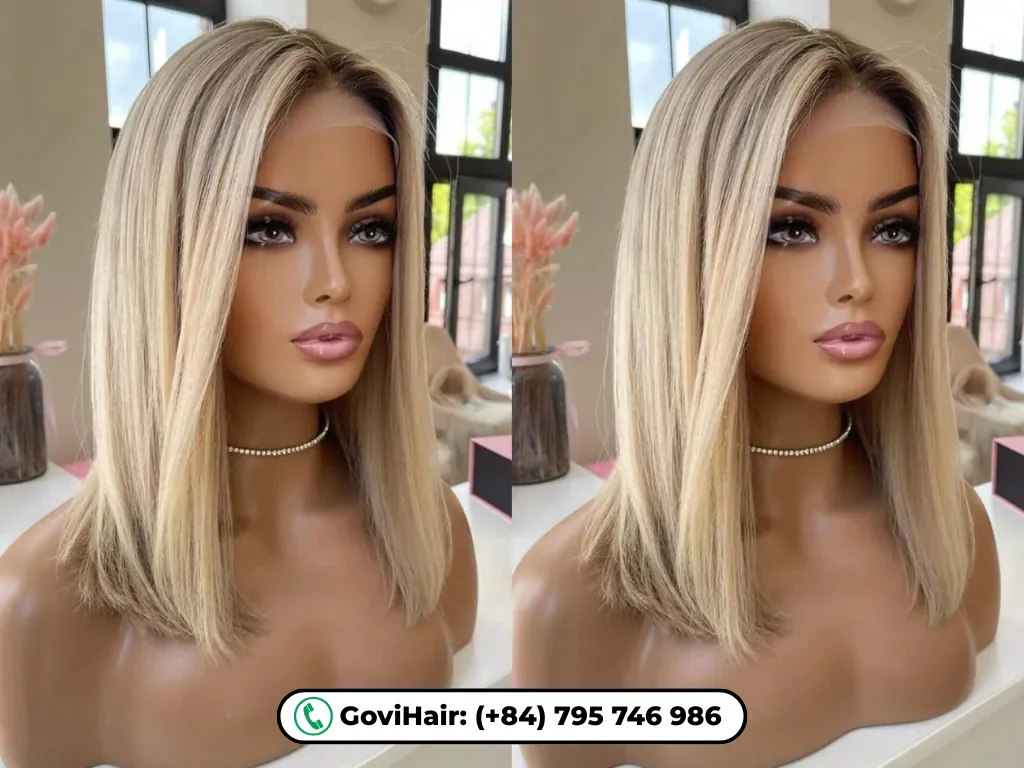 The timeless bob cut meets modern coloring in Human Hair Bob Wigs