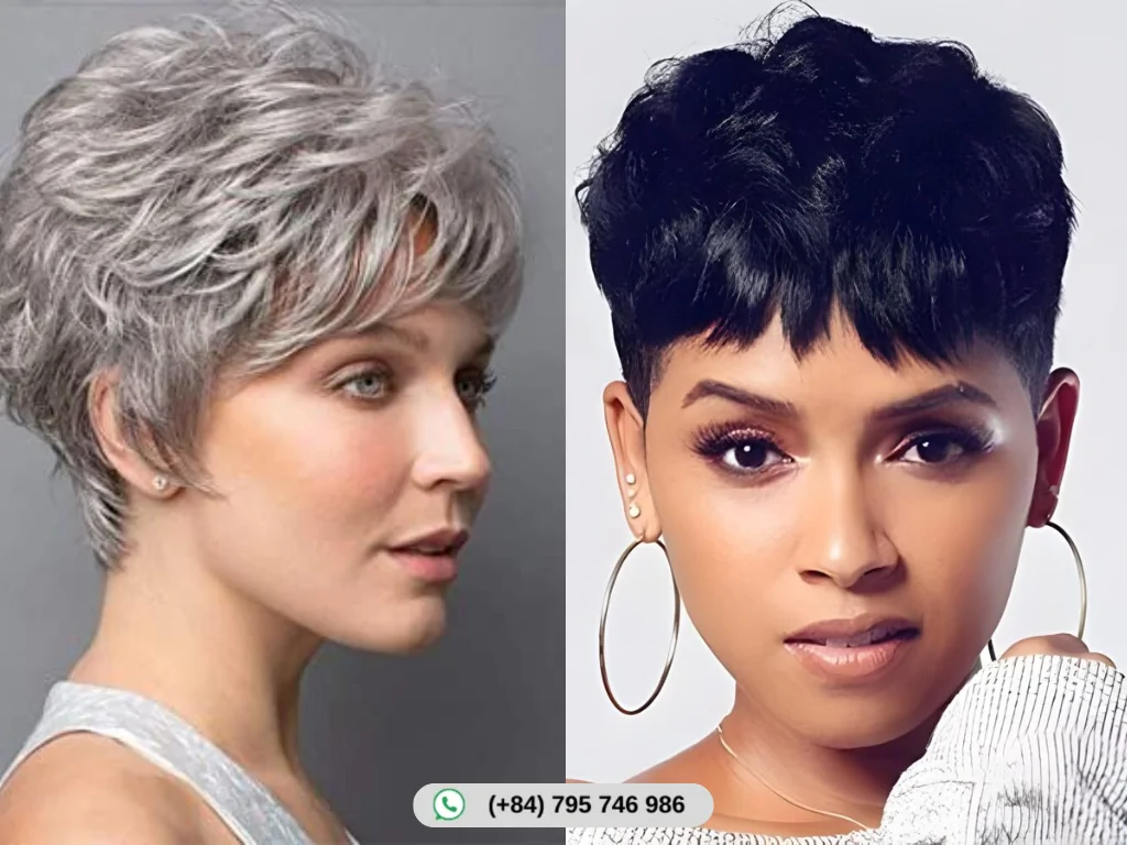 Wavy Pixie Wig with Fringe