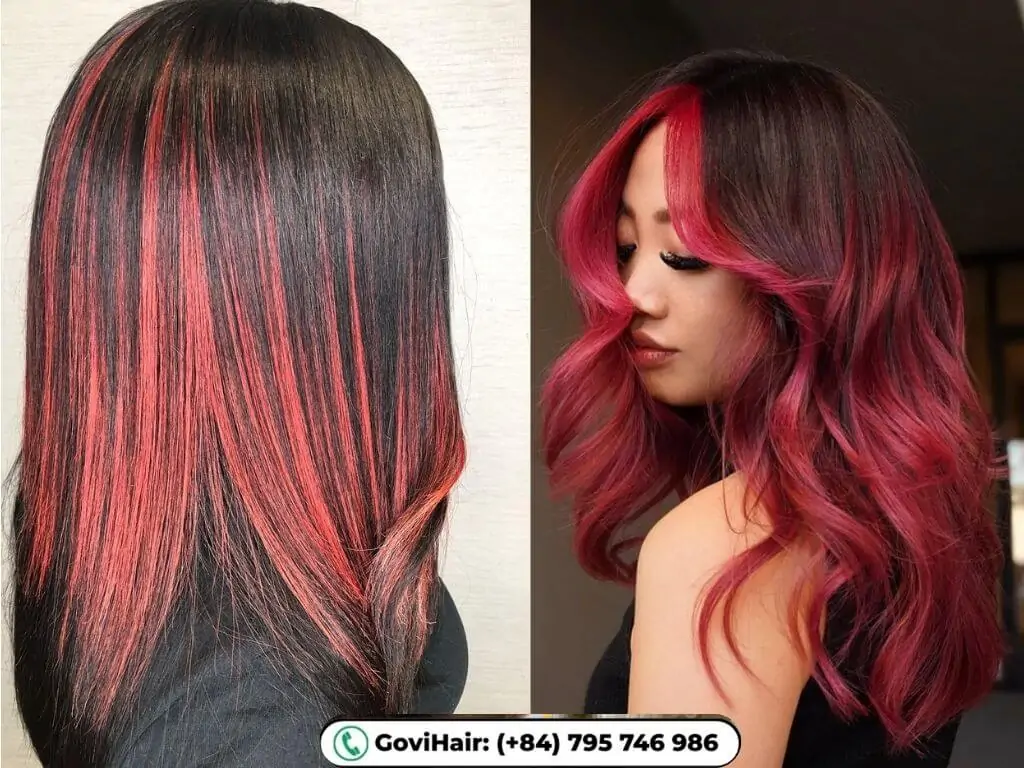 22 Best Red Highlights on Black Hair That Are Trending in 2026 5 Red Highlights on Black Hair for Female