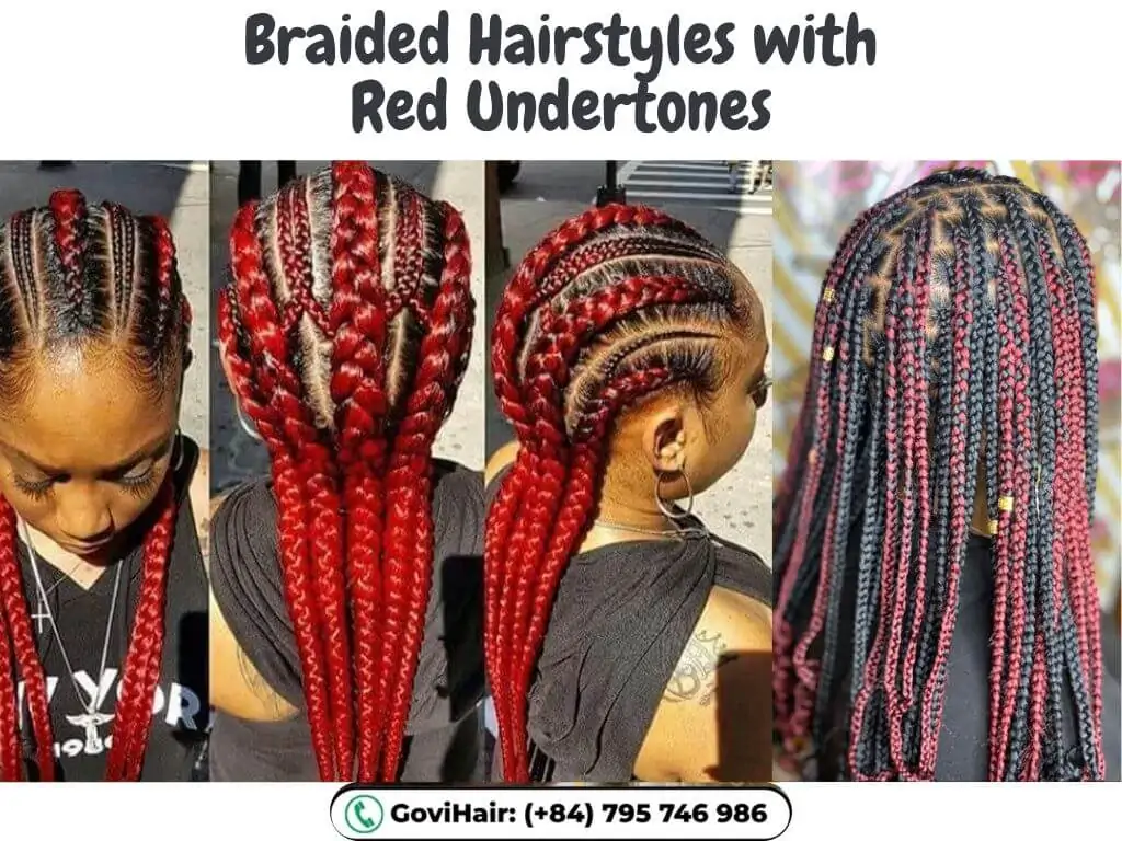 22 Best Red Highlights on Black Hair That Are Trending in 2026 12 Braided Hairstyles with Red Undertones