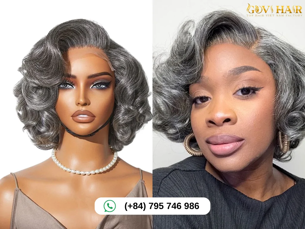 Top 10 Salt and Pepper Hairstyles for Women 10 Salt and Pepper Bouncy Egg Curl