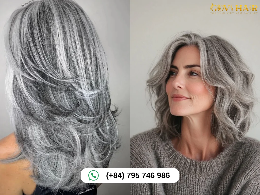 Top 10 Salt and Pepper Hairstyles for Women 2 Salt and Pepper Hair Color Trend