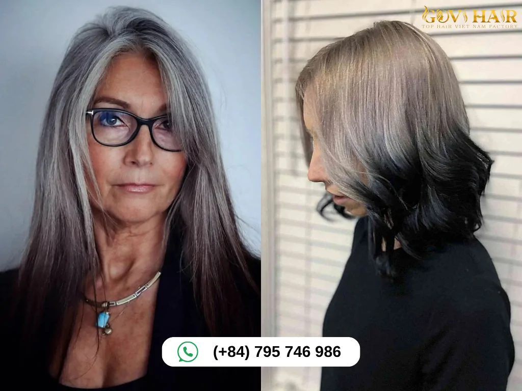 Top 10 Salt and Pepper Hairstyles for Women 9 Salt and Pepper Reverse Ombre