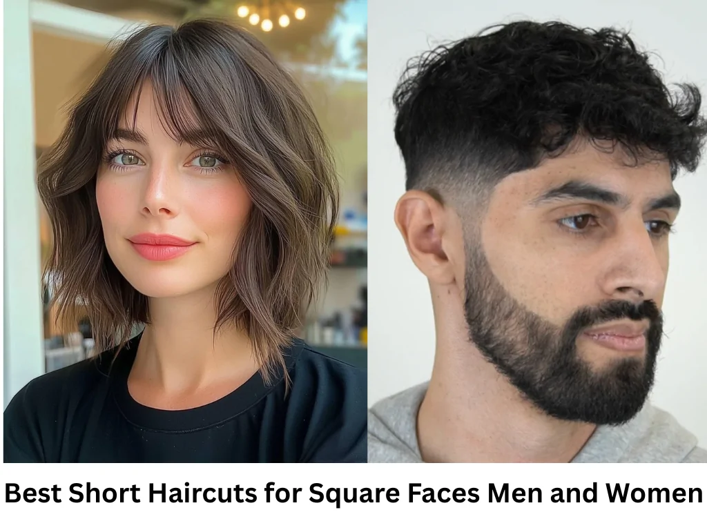 Best Short Haircuts for Square Faces Men and Women