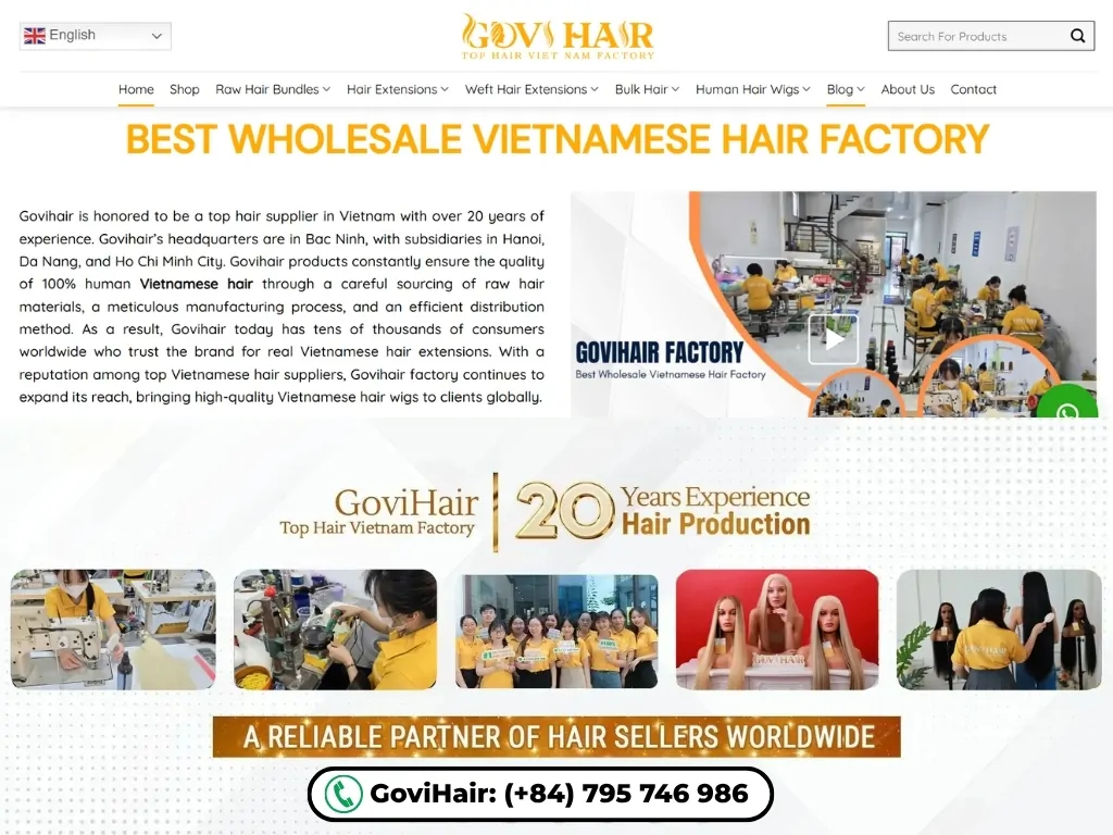 Where to Buy High-Quality Raw Burmese Hair - GoviHair (website)