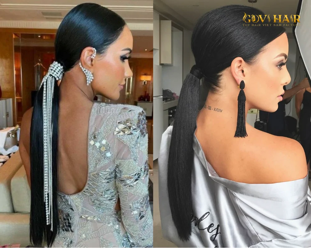 15 Types of Ponytails Best for Every Occasion 4 Sleek low ponytail with a polished, chic finish