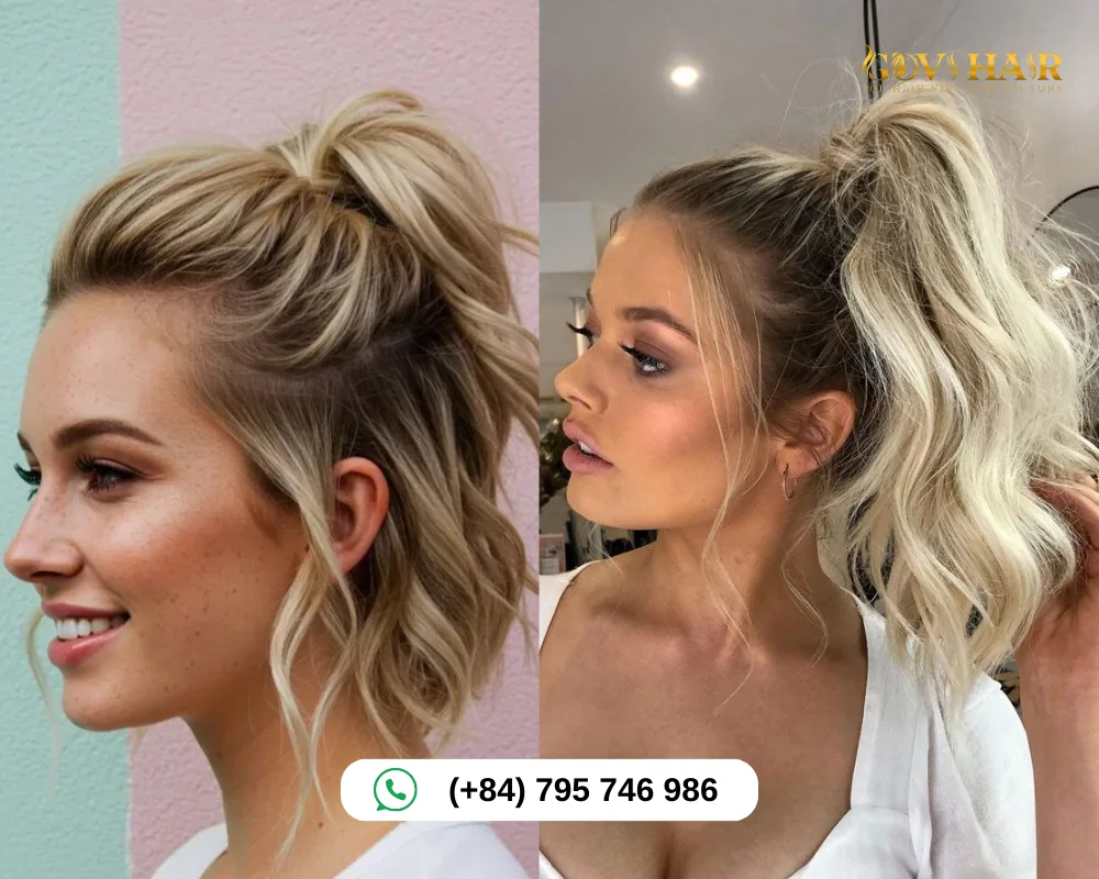 15 Types of Ponytails Best for Every Occasion 13 Stylish short ponytail with textured layers for a tousled look