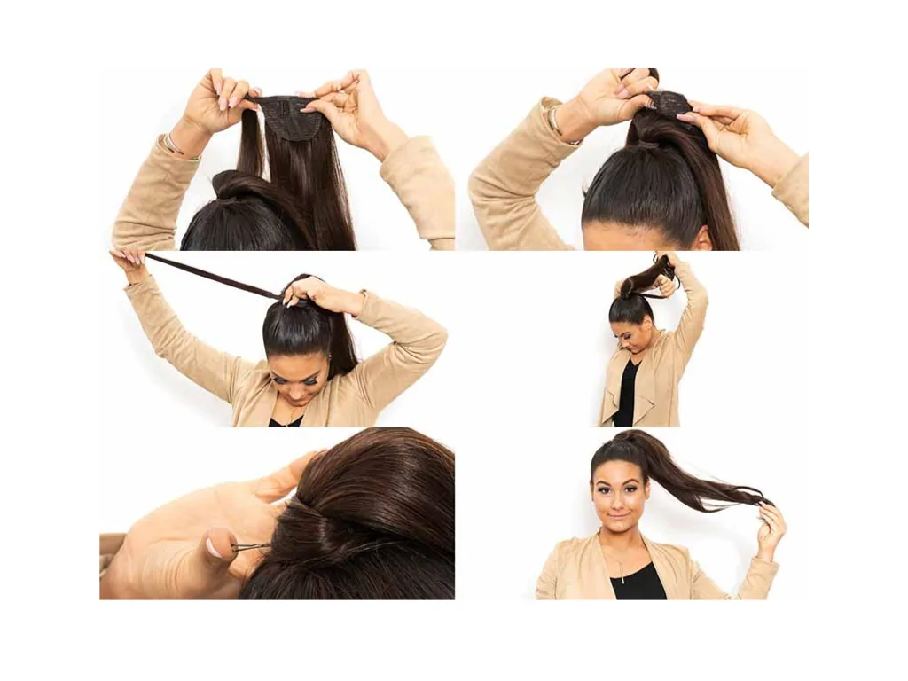 Put Hair Extensions in Ponytail