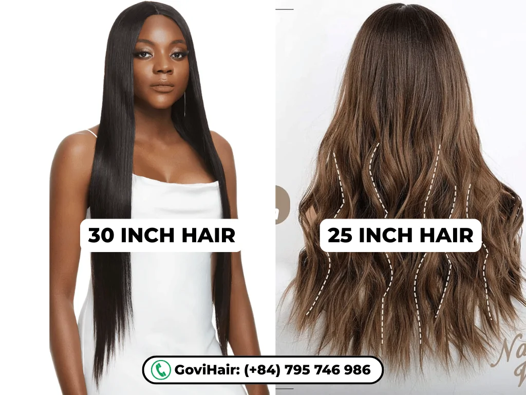 30 inch hair vs 25 inch hair