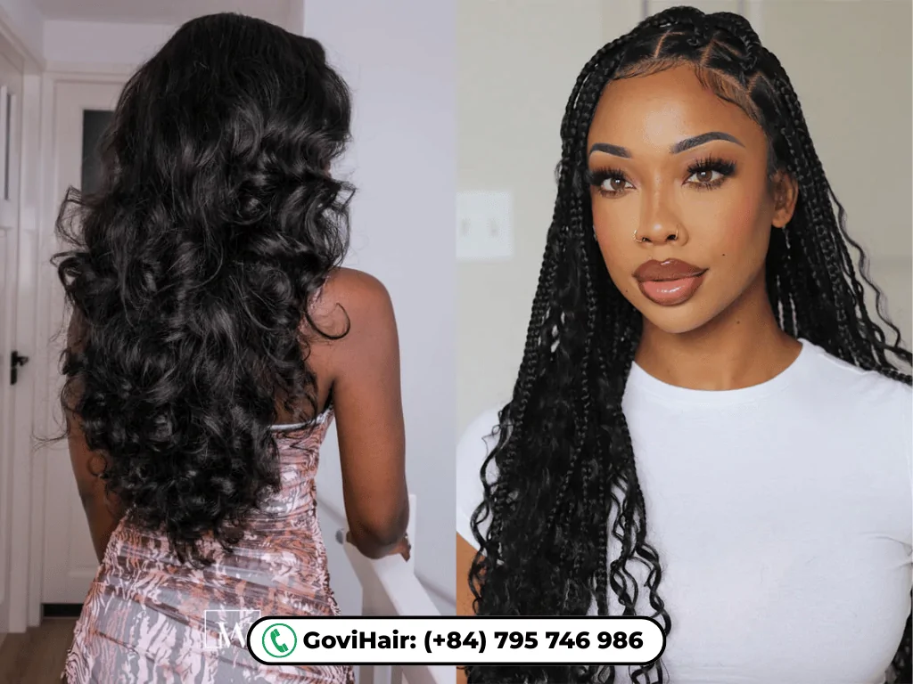 25 inch voluminous curl hair vs braid