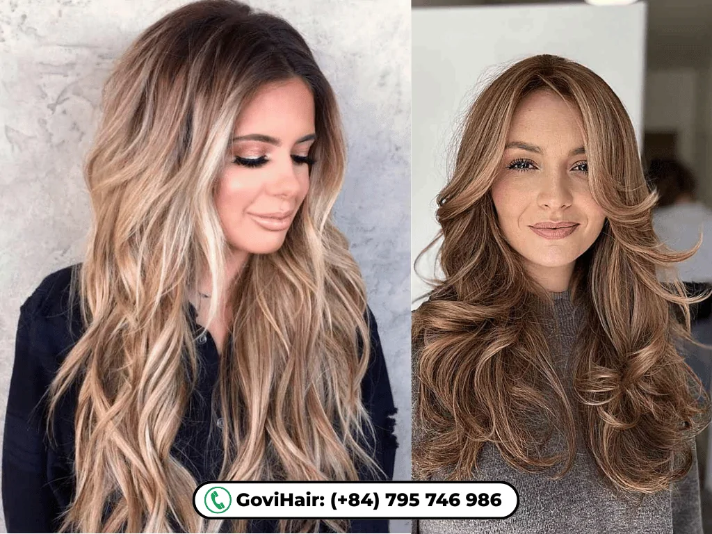 Long layer style from straight 25 inch hair