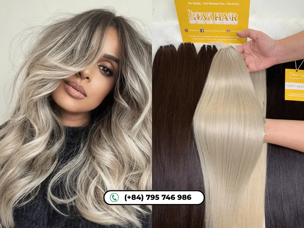 Platinum ash blonde hair color with silver undertones