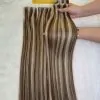 100% Human Hair Flat Weft Hair Extensions Mix Piano Color
