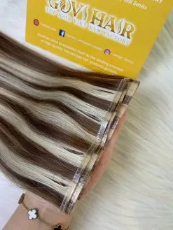 Alternative view of Flat Weft Hair Extensions Mix Piano Color 100% Human Hair