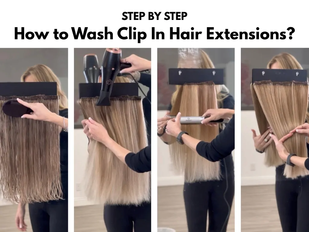 Washing clip in extensions at home