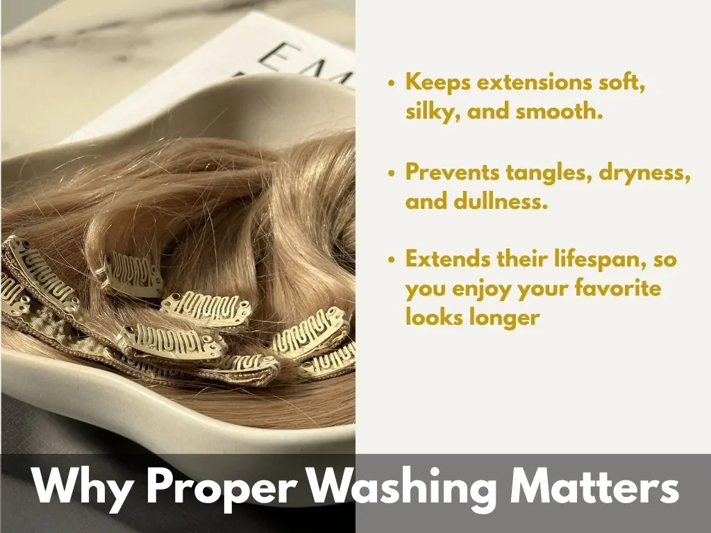 why washing clip ins matters
