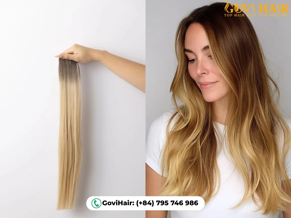 20 pieces of tape-in extensions for a simple volume boost