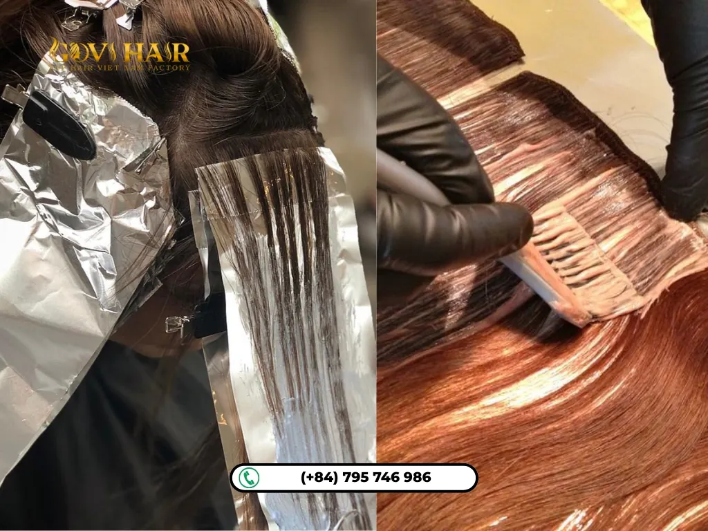 Correct steps to dye weave bundles